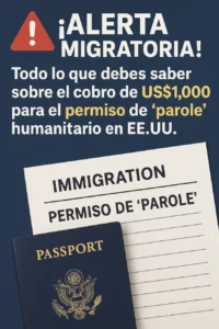 cobro de US$1,000 para el permiso de “parole” humanitario en EE.UU